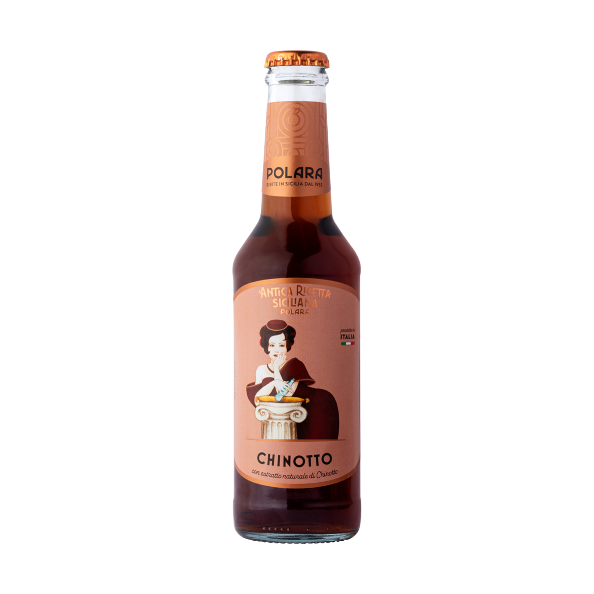 Polara Chinotto Sicilian soda bottle