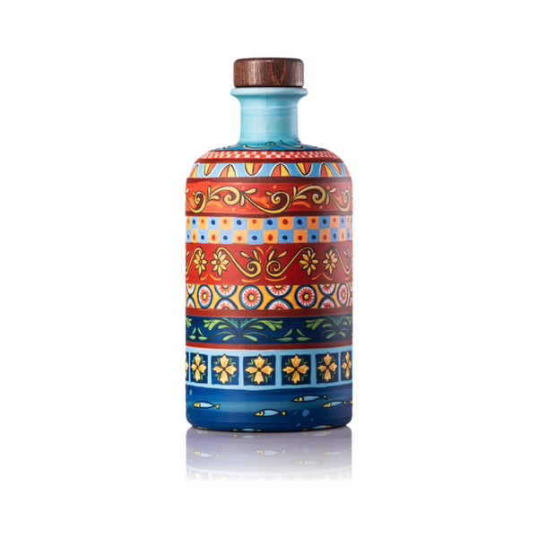 Romano Le Iconiche Maioliche Sicilian extra virgin olive oil bottle