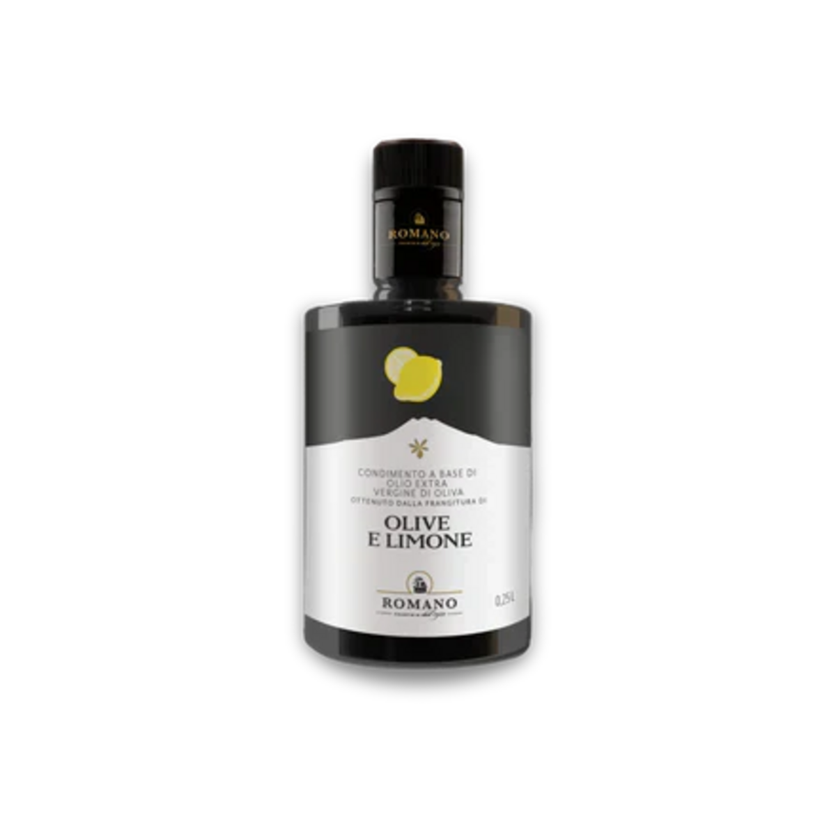 Romano Sicilian lemon olive oil condiment bottle