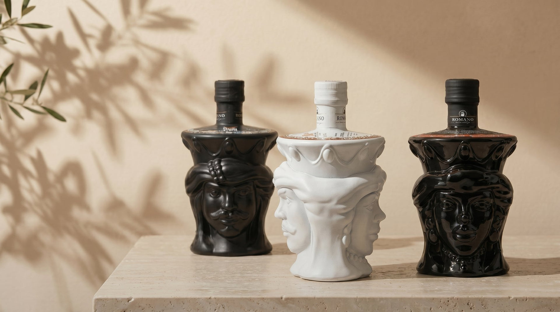 Romano - Testa di Moro design olive oil bottles