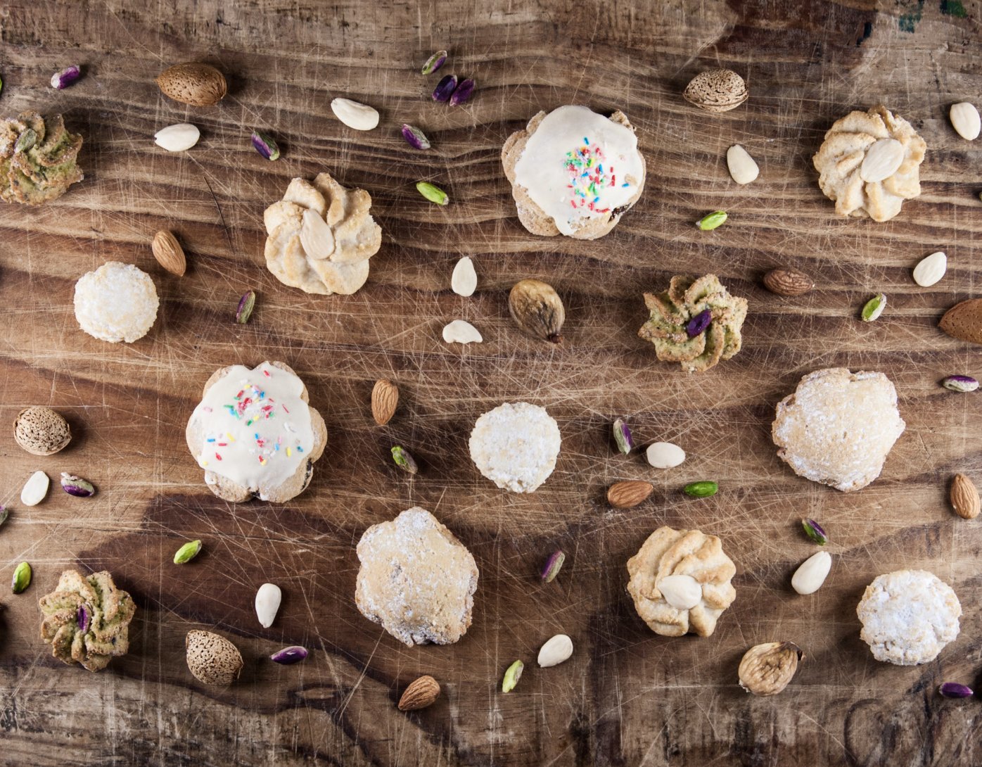 Biscotti Tumminello — Sicilian biscuits, almonds and pistachios